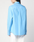 Giuseppe di Morabito Light blue shirt with rhinestone scarf