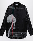Ferragamo Black silk satin shirt
