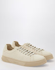 Ferragamo Mascarpone-colored leather sneakers