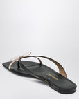 Ferragamo Mini Bow flip-flop black and powdery / regular fit