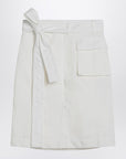 Ferragamo White wrap skirt in cotton blend
