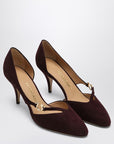 Ferragamo Pumps with Gancini detail Dark Barolo