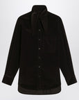 Ferragamo Brown shirt in ribbed velvet