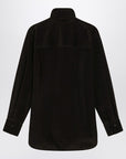 Ferragamo Brown shirt in ribbed velvet