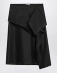 Ferragamo Asymmetric black skirt with basque