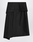 Ferragamo Asymmetric black skirt with basque