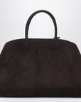 Ferragamo Hug Soft L brown suede shoulder bag