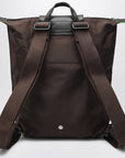 Longchamp Mocha coloured M Le Pliage Green backpack