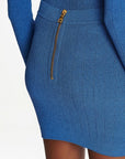 Balmain Button-detail knitted miniskirt