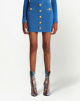 Balmain Button-detail knitted miniskirt