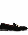 Dolce & Gabbana DG logo velvet slippers