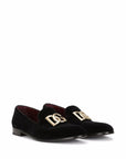 Dolce & Gabbana DG logo velvet slippers
