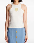 Balmain PB-embroidered tank top
