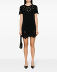 Ermanno Scervino Embroidered cotton short dress