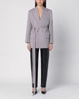 Victoria Beckham Light grey wool jacket with belt