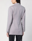 Victoria Beckham Light grey wool jacket with belt