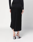 Victoria Beckham Black midi skirt with draping