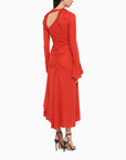 Victoria Beckham cut out detail red dress