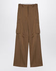 Victoria Beckham Tobacco-coloured cotton cargo trousers