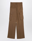 Victoria Beckham Tobacco-coloured cotton cargo trousers
