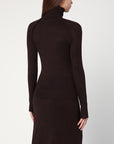 Victoria Beckham Brown turtleneck sweater in wool