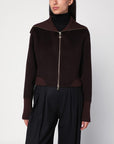 Victoria Beckham Brown zip-up cardigan