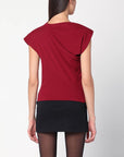 Vivienne Westwood Brick red asymmetrical T-shirt with Orb logo