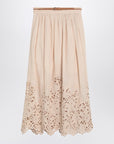 ZIMMERMANN Wylie cream colored midi skirt