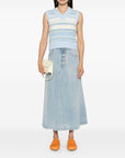 Ganni Striped sleeveless top