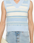 Ganni Striped sleeveless top