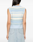 Ganni Striped sleeveless top
