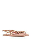 Valentino Garavani Rockstud Bow Slingback Ballerina In Patent Leather