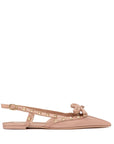 Valentino Garavani Rockstud Bow Slingback Ballerina In Patent Leather