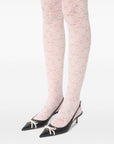 Valentino Garavani Bepointy 45mm Patent Leather and Kid Slingback Pumps