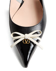 Valentino Garavani Bepointy 45mm Patent Leather and Kid Slingback Pumps