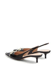 Valentino Garavani Bepointy 45mm Patent Leather and Kid Slingback Pumps