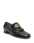 Valentino Garavani Vlogo Signature Calfskin Fringe Sabot Moccasin 25mm