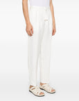 Brunello Cucinelli linen blend drawstring trousers