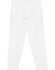 Brunello Cucinelli linen blend drawstring trousers