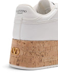 Valentino Garavani Freedots XL Sneaker in Calfskin and Cork
