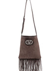 Valentino Garavani Nellcote suede leather shoudler bag