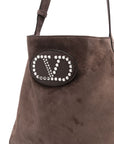 Valentino Garavani Nellcote suede leather shoudler bag