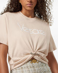 Versace 1978 Re-Edition Logo Safety Pin Short T-Shirt