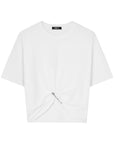 Versace logo-embroidered T-shirt in white