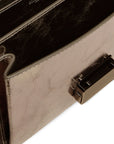 Golden Goose Venezia Bag in anthracite grey laminated leather with black details