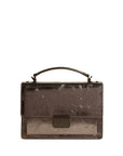 Golden Goose Venezia Bag in anthracite grey laminated leather with black details