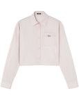 Versace Pinstripe Chain boxy short shirt
