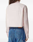 Versace Pinstripe Chain boxy short shirt