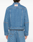 Marine Serre crescent moon-print denim jacket