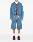 Marine Serre crescent moon-print denim jacket